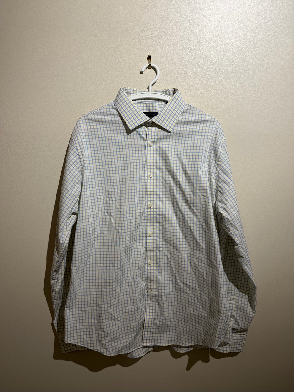 Tommy Hilfiger Men’s Dress Shirt THflex Collar Athletic Fit Stretch 17 36/37